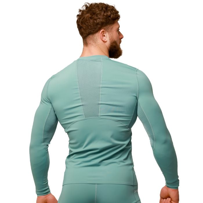 Mid Compression Long Sleeve T-Shirt Blue - GymBeam S