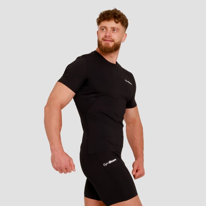 T-Shirt High Compression Black- GymBeam M
