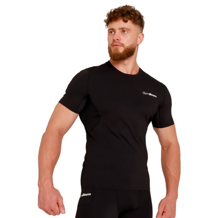 T-Shirt High Compression Black- GymBeam M