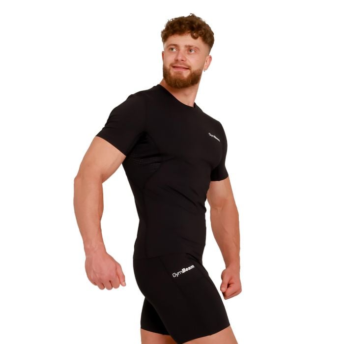 T-Shirt High Compression Black- GymBeam M