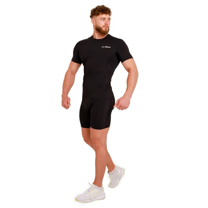 T-Shirt High Compression Black- GymBeam M
