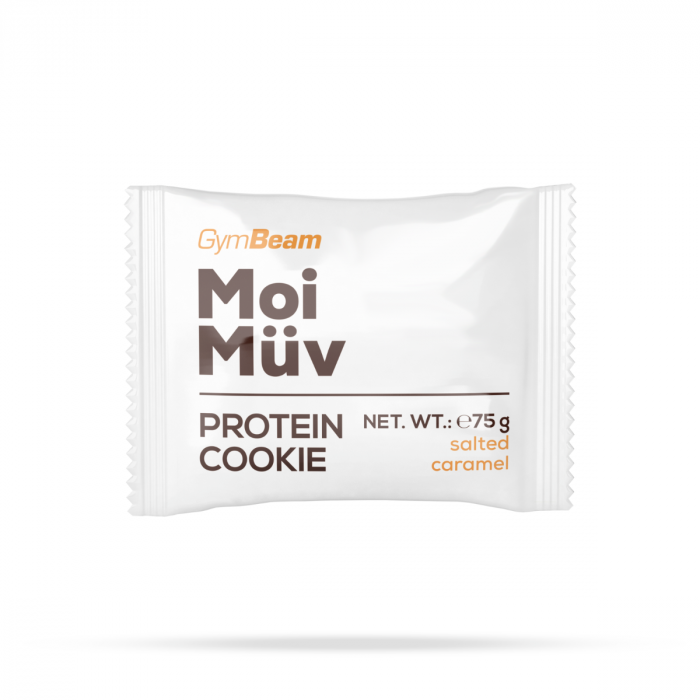 Μπισκότο Πρωτεΐνης MoiMüv – GymBeam salted caramel - 75 g