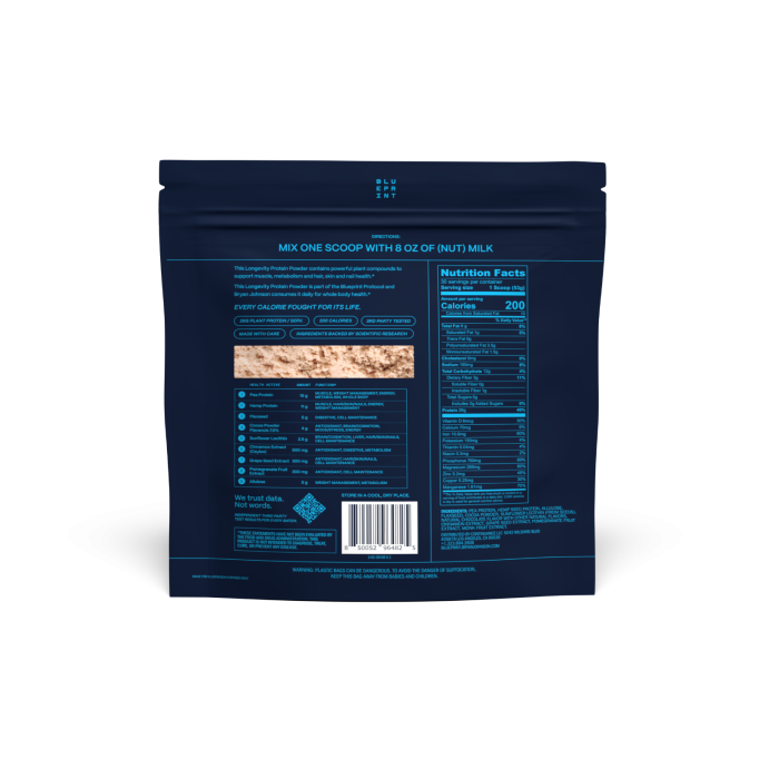 Longevity Protein - Blueprint 1581 g - chocolate
