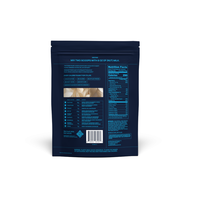 Metabolic Protein - Blueprint by Bryan Johnson 1100 g - Βανίλια