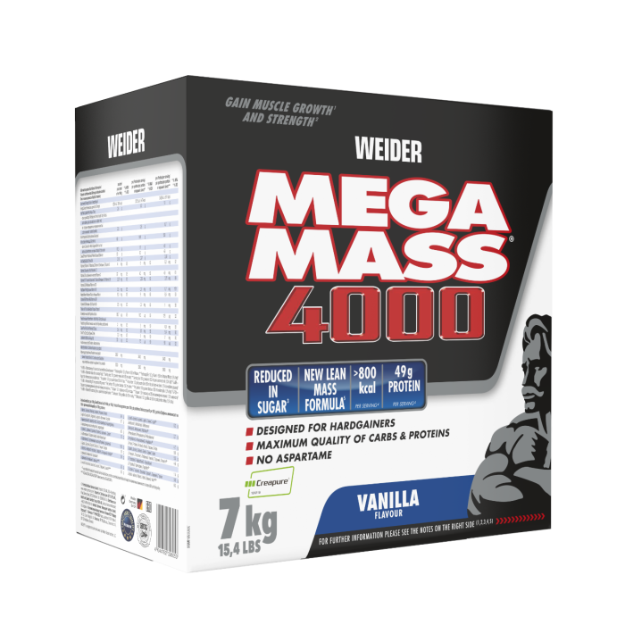 Gainer Giant Mega Mass 4000 - Weider 7000 g - Βανίλια