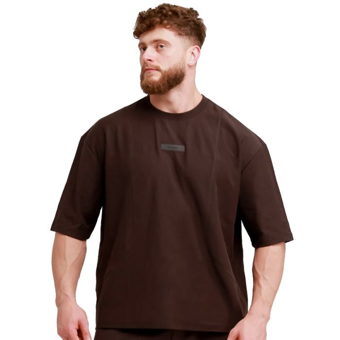 Unstoppable Oversized T-Shirt Brown - GymBeam XXL