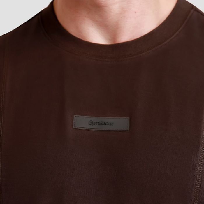 Unstoppable Oversized T-Shirt Brown - GymBeam XXL