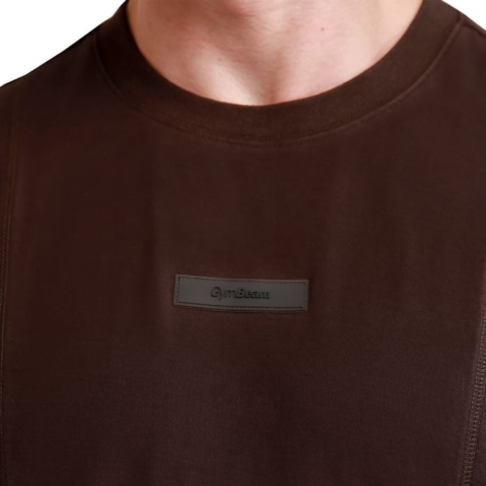 Unstoppable Oversized T-Shirt Brown - GymBeam XXL