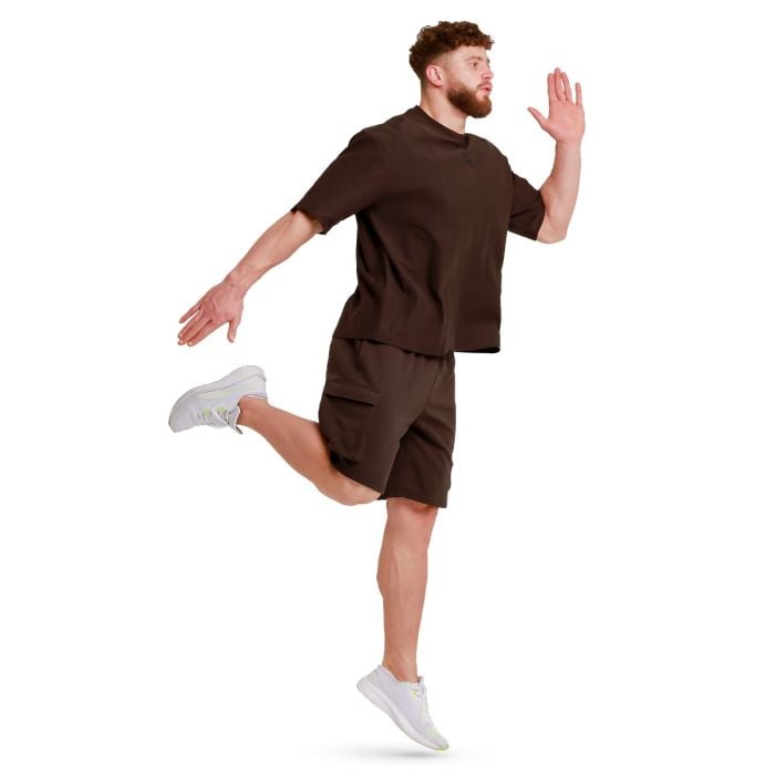 Unstoppable Oversized T-Shirt Brown - GymBeam XXL