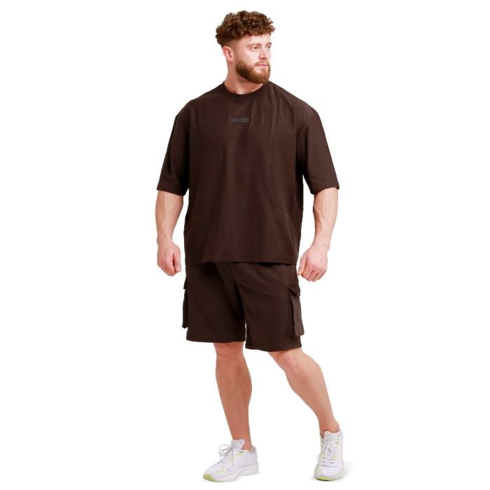 Unstoppable Oversized T-Shirt Brown - GymBeam XXL