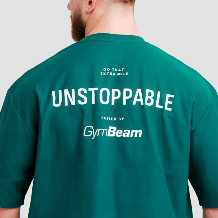 Unstoppable Oversized T-Shirt Green- GymBeam L