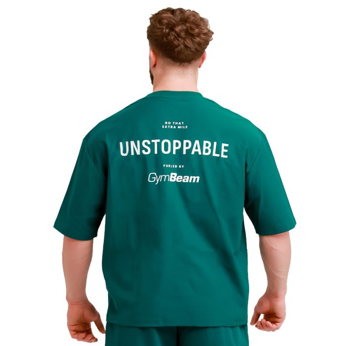 Unstoppable Oversized T-Shirt Green- GymBeam L
