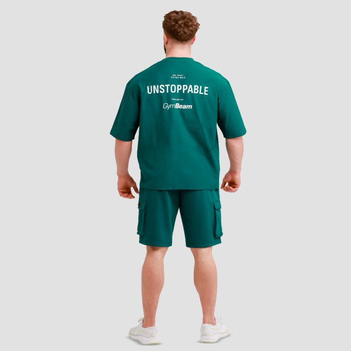 Unstoppable Oversized T-Shirt Green- GymBeam L