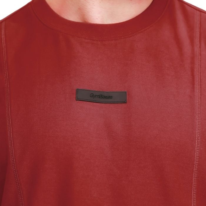 Unstoppable Oversized T-Shirt Red- GymBeam L