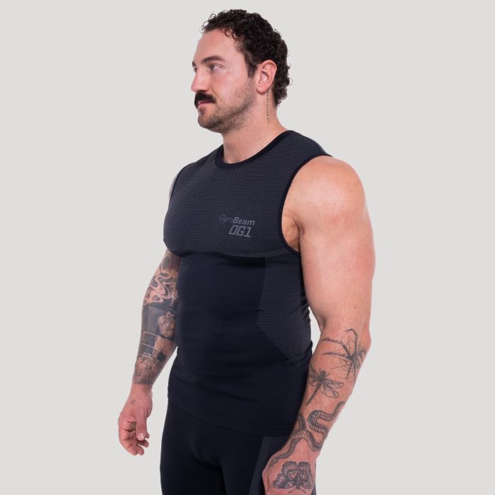 OG1 Seamless Tanktop Black/Grey - GymBeam L