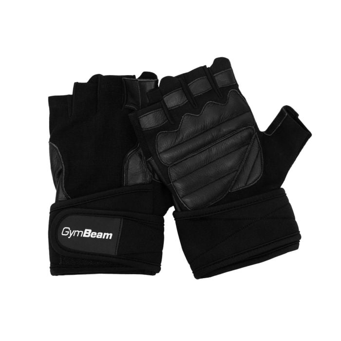 Pro WristWrap Fitness Gloves Black - GymBeam M