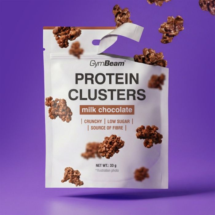Protein Clusters - GymBeam 10 x 33 g - milk chocolate