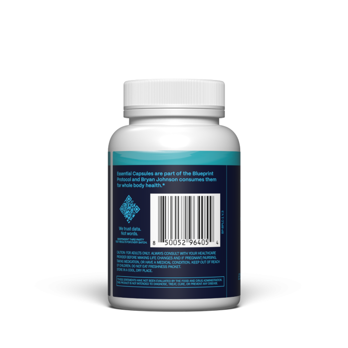 Essential Capsules - Blueprint by Bryan Johnson 60 καψ.