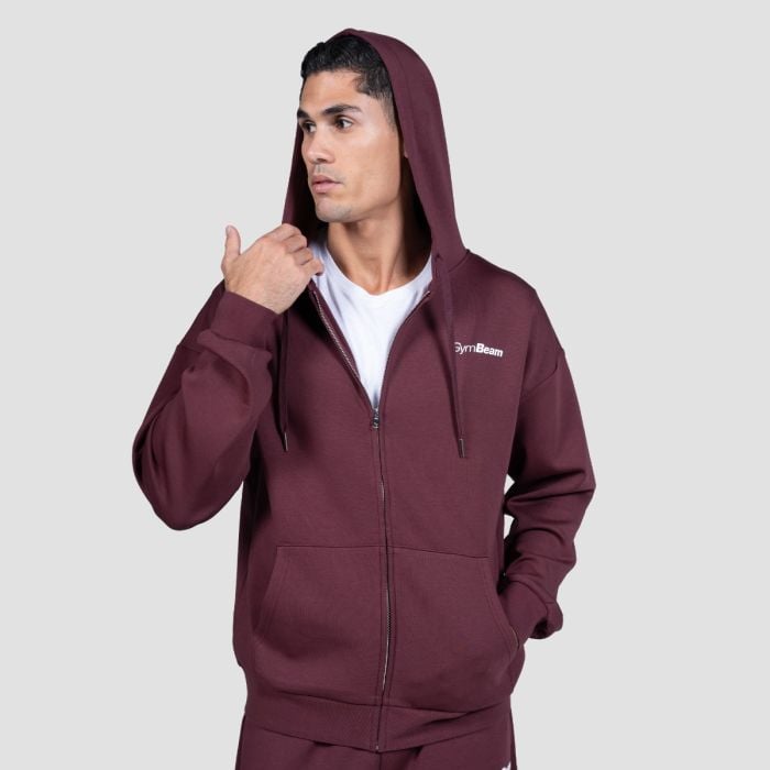 Relay Zip Hoodie Fig - GymBeam S