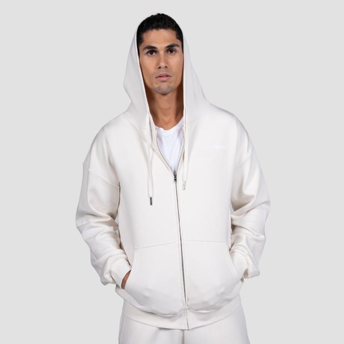 Relay Zip Hoodie Pearl - GymBeam L