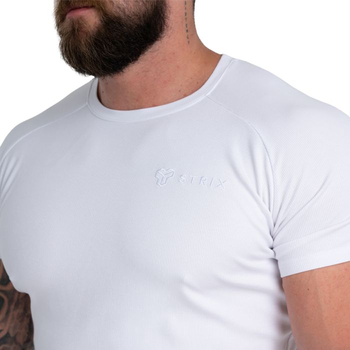 Ribbed Tee White- STRIX L
