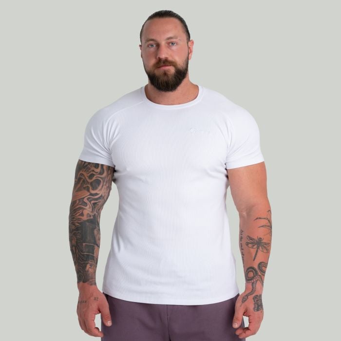 Ribbed Tee White- STRIX L