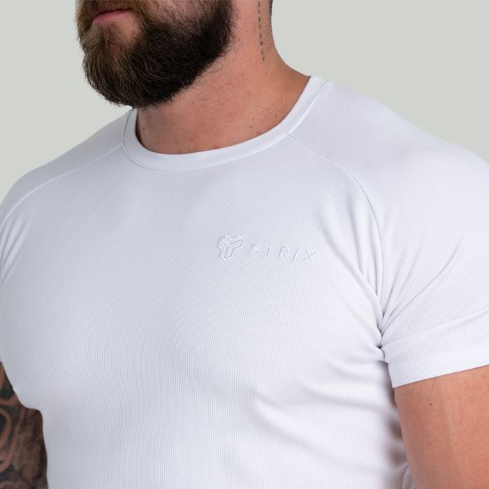 Ribbed Tee White- STRIX L
