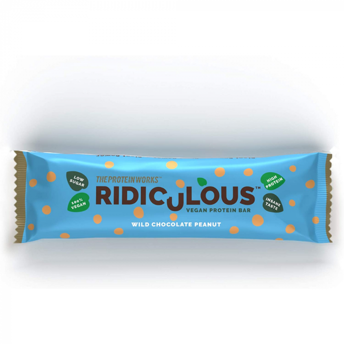 Vegan Μπάρα Πρωτεΐνης Ridiculous - The Protein Works 47 g - chocolate peanut