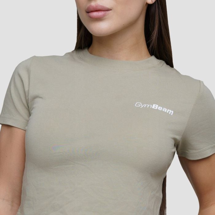 Γυναικείο Agile Cropped T-Shirt Sage - GymBeam L