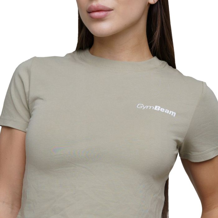 Γυναικείο Agile Cropped T-Shirt Sage - GymBeam L