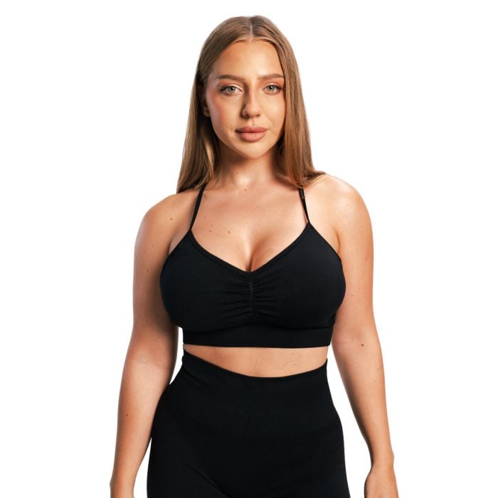 Αθλητικό Μπουστάκι Sculpt Seamless Black - GymBeam S