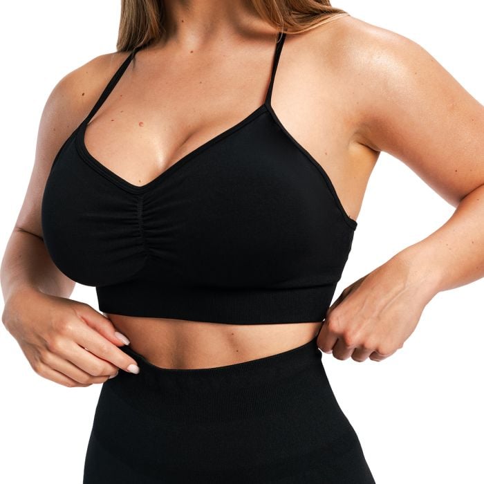 Αθλητικό Μπουστάκι Sculpt Seamless Black - GymBeam S