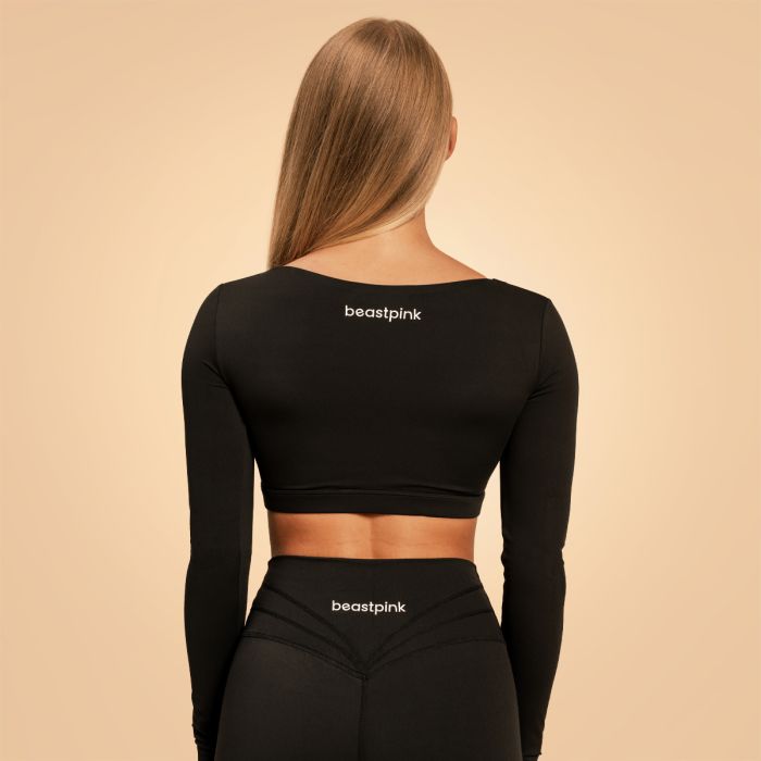 Γυναικείο Sense Crop Top Black - BeastPink M
