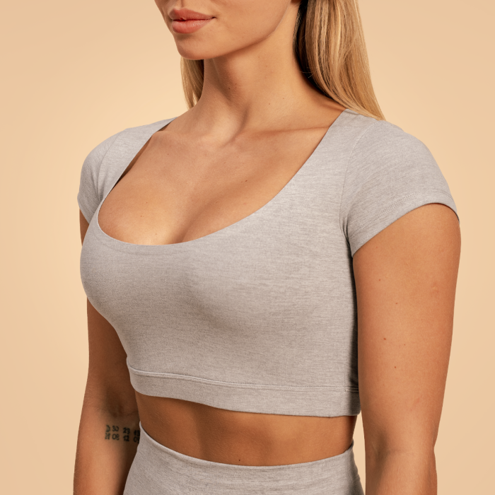 Γυναικείο Sense Cropped T-shirt Grey - BeastPink M