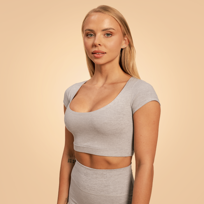 Γυναικείο Sense Cropped T-shirt Grey - BeastPink M