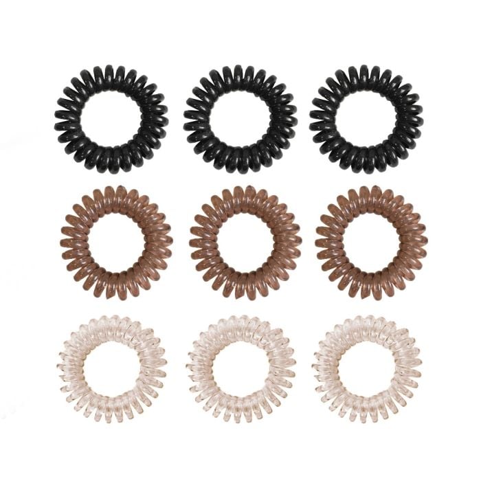 Set of Spiral Hair Ties - BeastPink Μαύρο