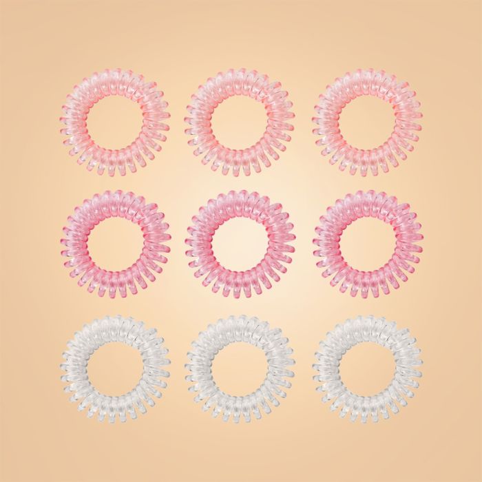 Set of Spiral Hair Ties Pink - BeastPink single_variant