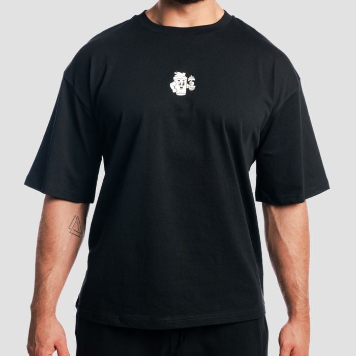 T-Shirt Boxy Shaker Black - GymBeam L