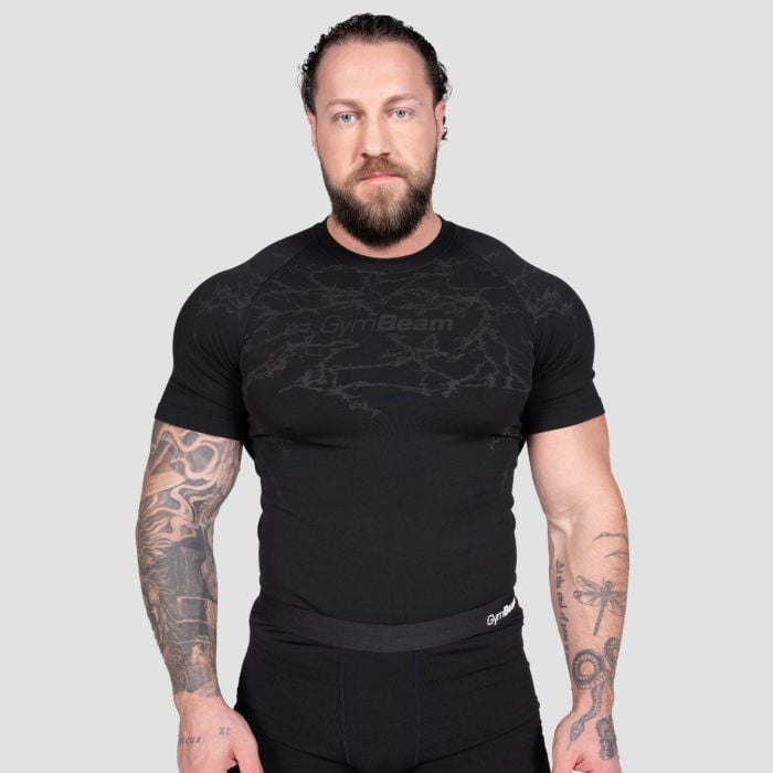 Static Seamless T-shirt Black - GymBeam L