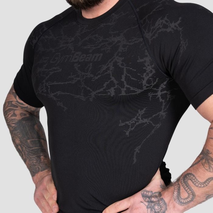 Static Seamless T-shirt Black - GymBeam L