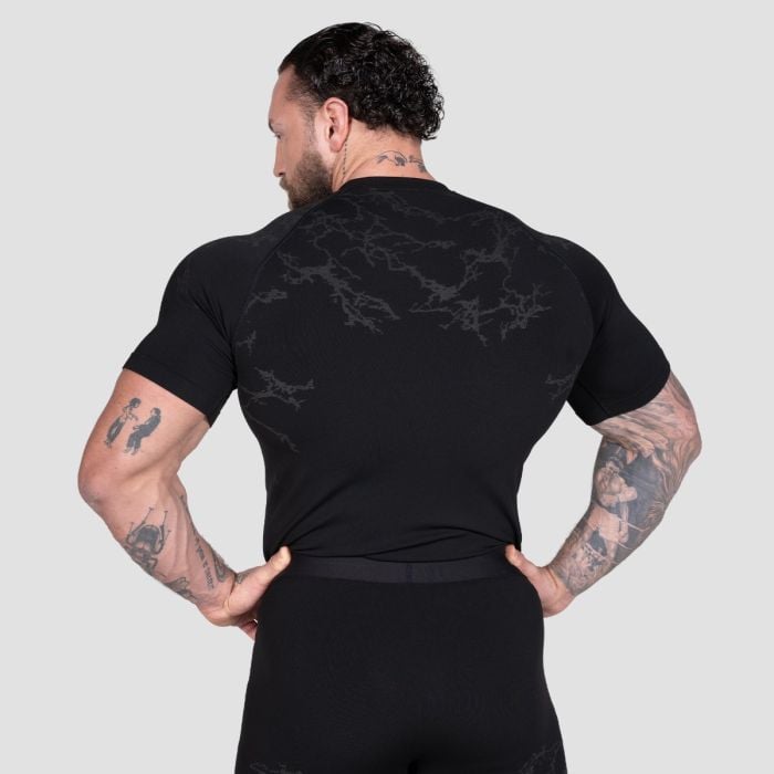Static Seamless T-shirt Black - GymBeam L