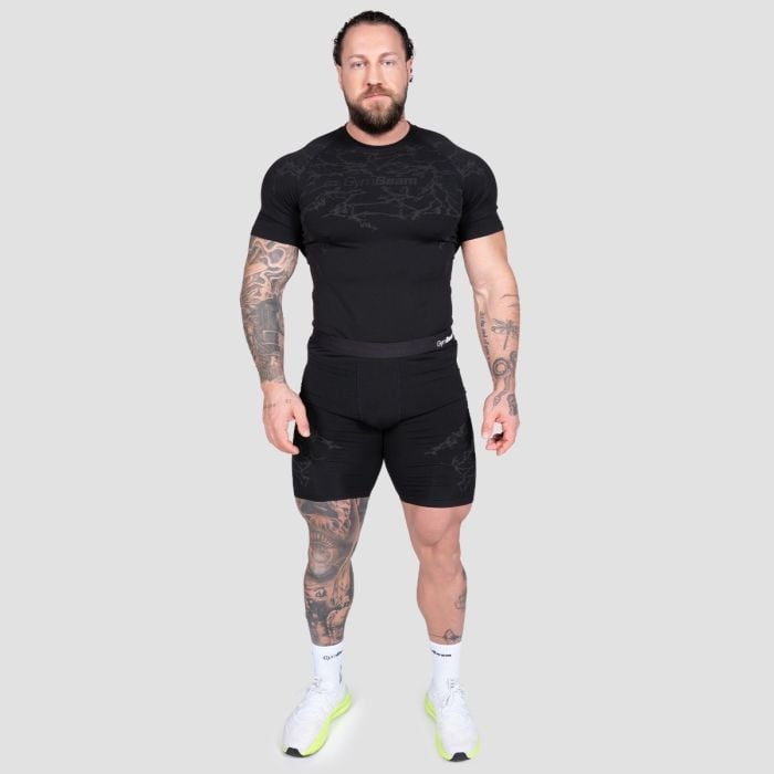 Static Seamless T-shirt Black - GymBeam L
