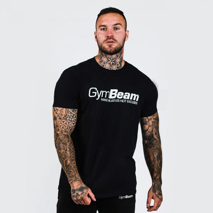 Ανδρικό T-shirt Make Muscles Black - GymBeam