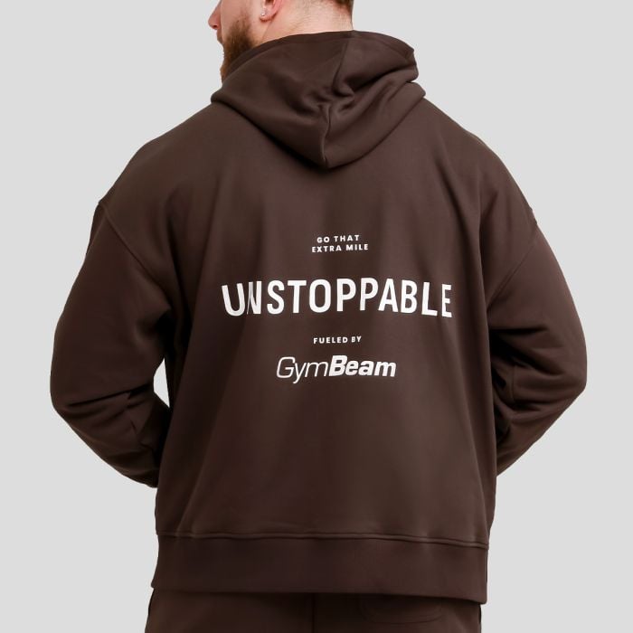 Unstoppable Hoodie Brown - GymBeam XXL
