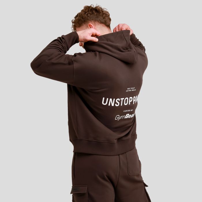 Unstoppable Hoodie Brown - GymBeam XXL