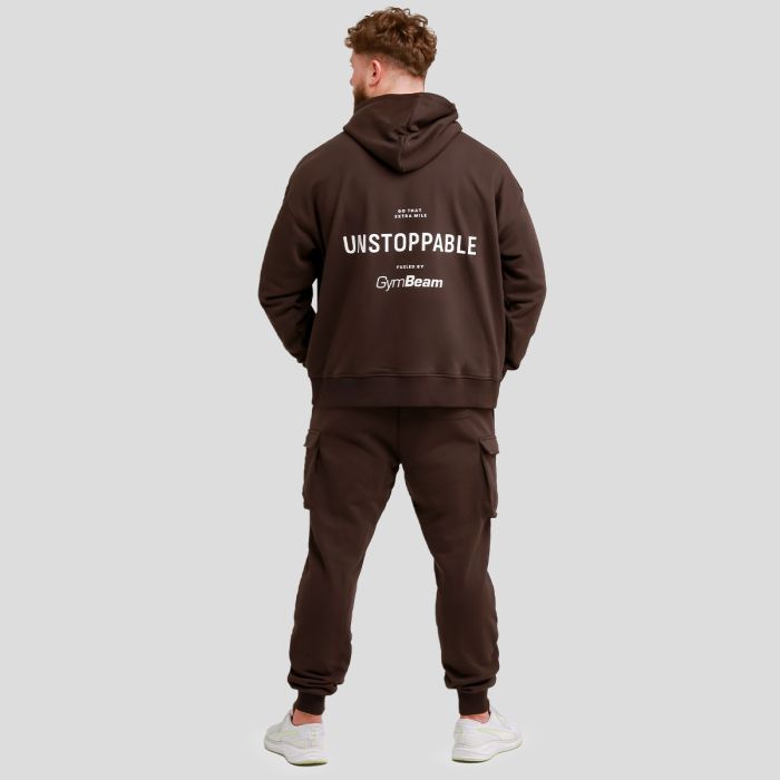 Unstoppable Hoodie Brown - GymBeam XXL