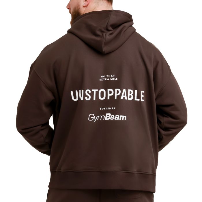 Unstoppable Hoodie Brown - GymBeam XXL