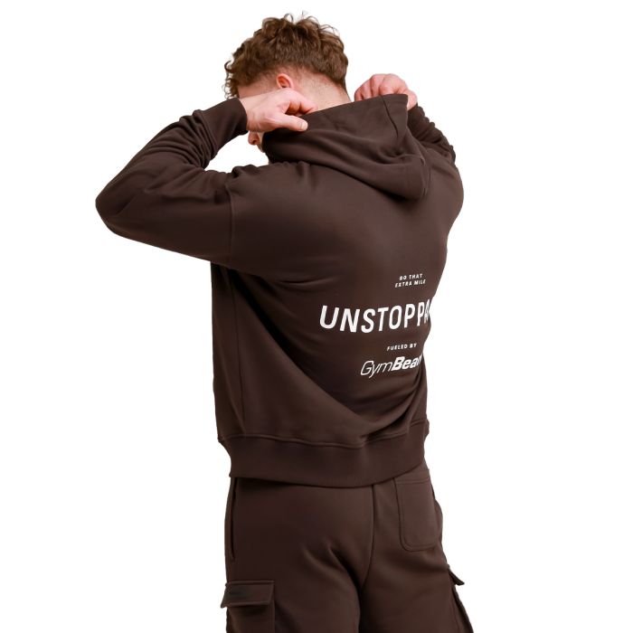 Unstoppable Hoodie Brown - GymBeam XXL