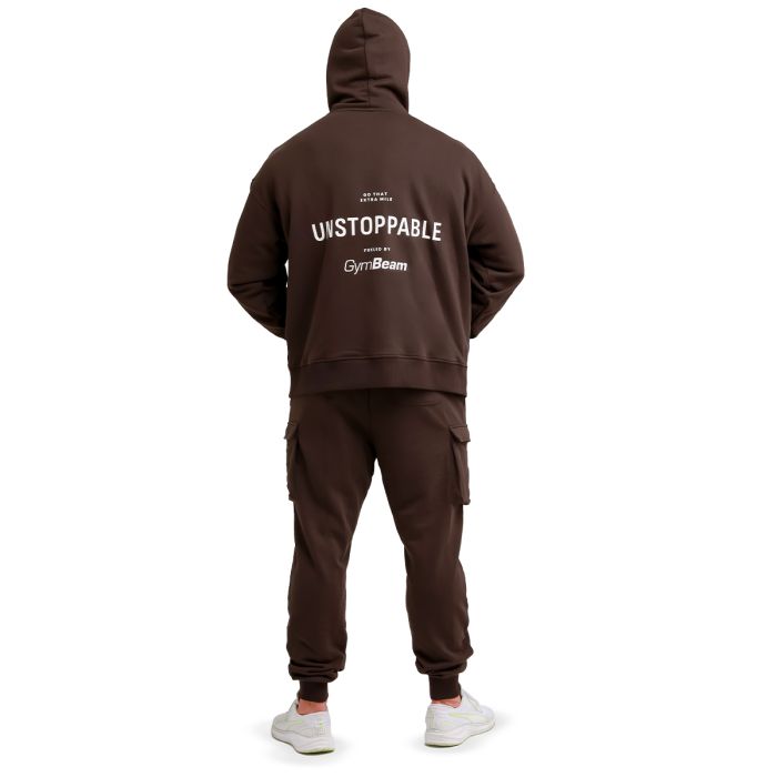 Unstoppable Hoodie Brown - GymBeam XXL