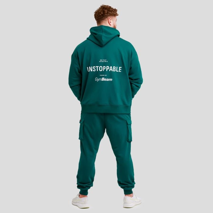 Unstoppable Hoodie Green - GymBeam L